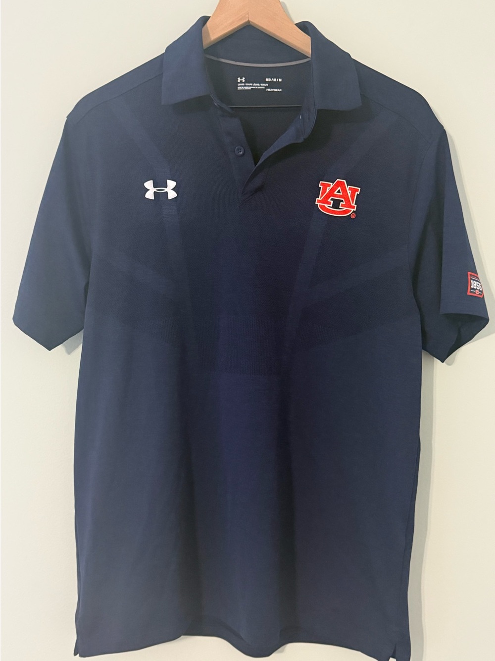 Under Armour Auburn Tigers Men’s Medium Navy HeatGear Performance Polo